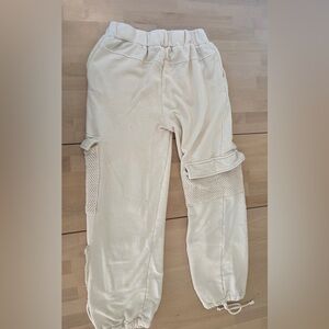 Vintage Havana Off-White Joggers with Mesh Details Size Small